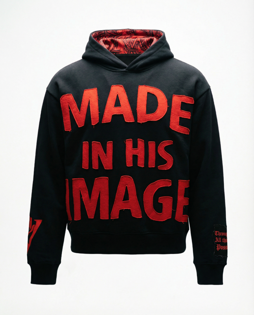 The MADE IN HIS IMAGE Cropped Reversible Hoodie