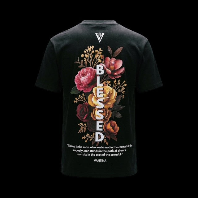 The Blessed Black Tee  - Made In His Image Collection