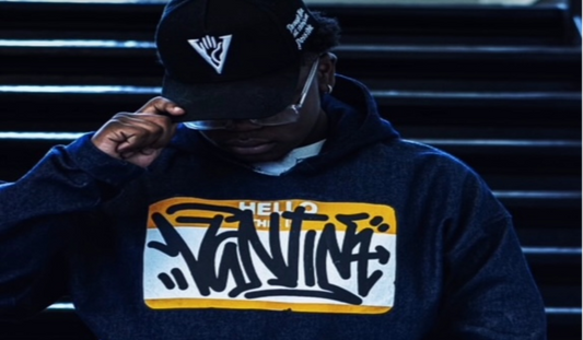 Hello Denim Pullover Hoodie