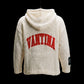 RED LETTER KNIT OVERSIZED CROCHET HOODIE